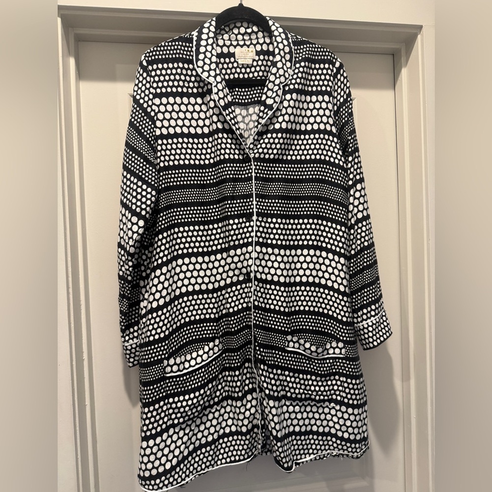 Kate Spade Black and White Polka Dot Pajama‎ Top